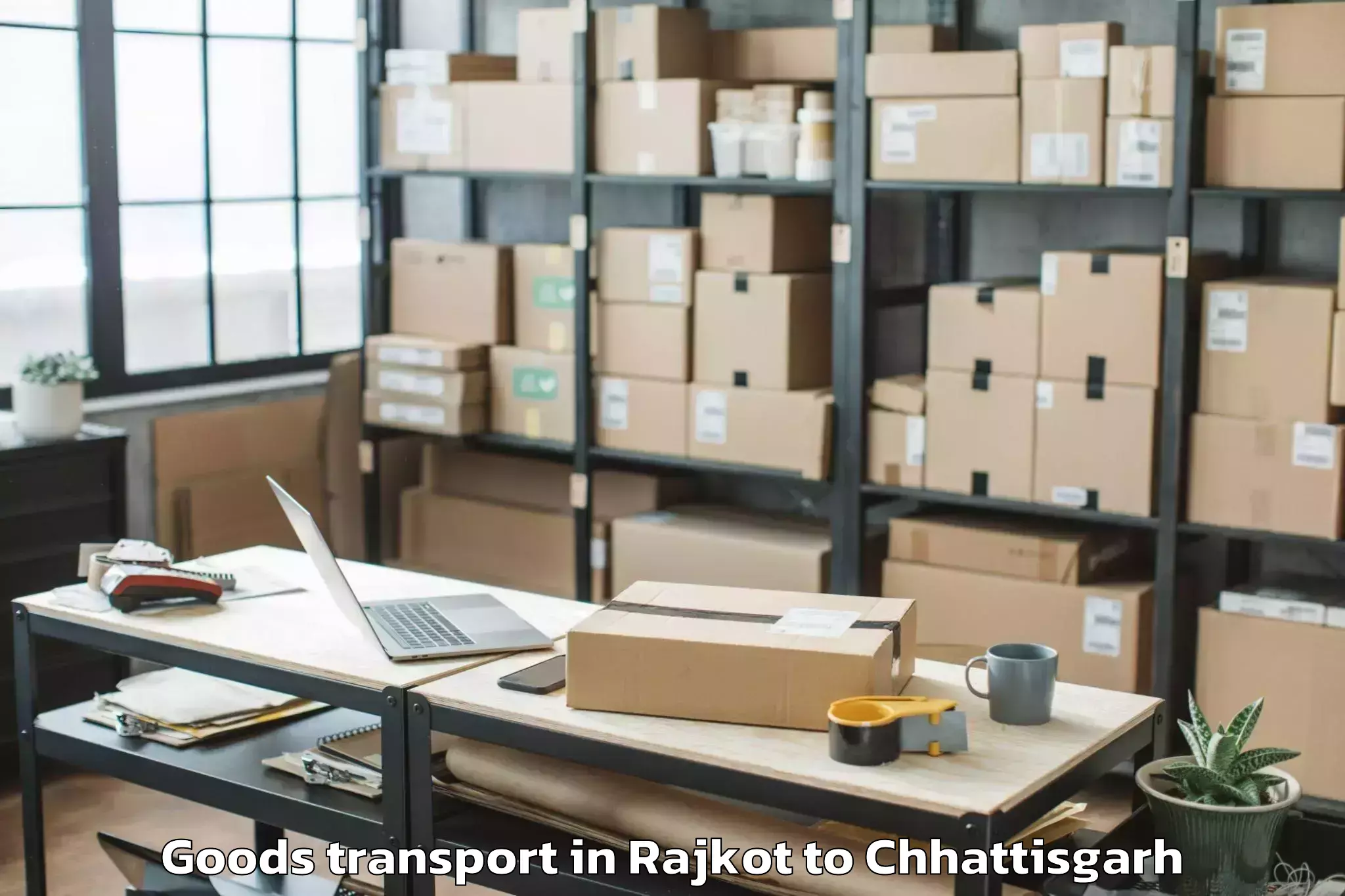 Professional Rajkot to Raipur Airport Rpr Goods Transport